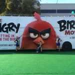 Angry Birds Premiere with the Hot Dog on a Stick employees