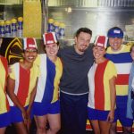 Ben Affleck with the Hot Dog on a Stick employees