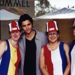 John Stamos with the Hot Dog on a Stick employees
